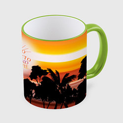 Кружка 3D Русо туристо облико морале, цвет: 3D-светло-зеленый кант