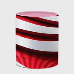 Кружка 3D Два слоя металла - красный и белый, цвет: 3D-белый + розовый — фото 2