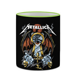 Кружка 3D Металлика - Metallica, цвет: 3D-светло-зеленый кант — фото 2