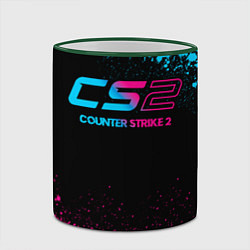 Кружка 3D Counter Strike 2 - neon gradient, цвет: 3D-зеленый кант — фото 2