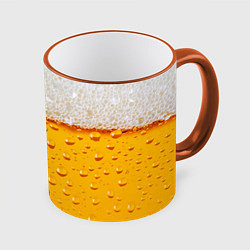 Кружка 3D Пенное, цвет: 3D-оранжевый кант
