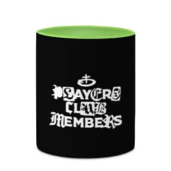 Кружка 3D Obladaet - players club members надпись, цвет: 3D-белый + светло-зеленый — фото 2