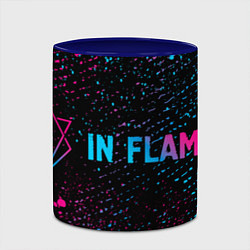 Кружка 3D In Flames - neon gradient: надпись и символ, цвет: 3D-белый + синий — фото 2