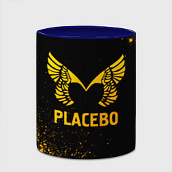 Кружка 3D Placebo - gold gradient, цвет: 3D-белый + синий — фото 2