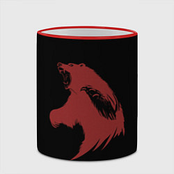 Кружка 3D Red bear, цвет: 3D-красный кант — фото 2