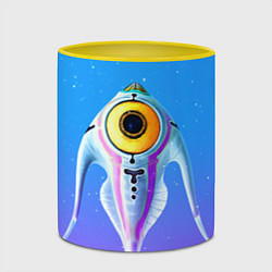 Кружка 3D Subnautica инопланетная рыба, цвет: 3D-белый + желтый — фото 2