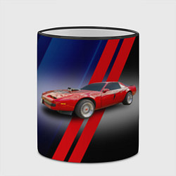 Кружка 3D Американский маслкар Pontiac Firebird 3 поколение, цвет: 3D-черный кант — фото 2