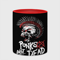 Кружка 3D Punks not dead - анархия, цвет: 3D-белый + красный — фото 2