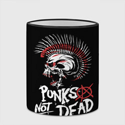 Кружка 3D Punks not dead - анархия, цвет: 3D-черный кант — фото 2