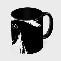 Кружка 3D Mercedes benz - white color, цвет: 3D-белый + черный