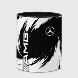 Кружка 3D Mercedes benz - white color, цвет: 3D-белый + черный — фото 2