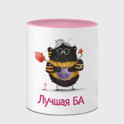 Кружка 3D Пёлка БА, цвет: 3D-белый + розовый — фото 2