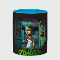 Кружка 3D Гомер зомби, цвет: 3D-белый + небесно-голубой — фото 2