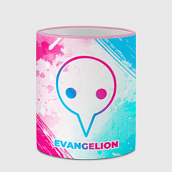 Кружка 3D Evangelion neon gradient style, цвет: 3D-розовый кант — фото 2
