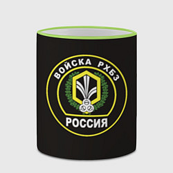 Кружка 3D Войска РХБЗ России, цвет: 3D-светло-зеленый кант — фото 2