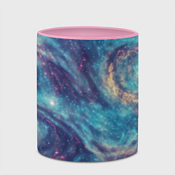 Кружка 3D Путеводная звезда в космосе, цвет: 3D-белый + розовый — фото 2