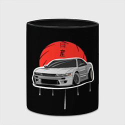 Кружка 3D Nissan Silvia S14 - Japan style, цвет: 3D-белый + черный — фото 2