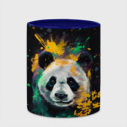 Кружка 3D Панда в желтом и зеленом - нейронная сеть, цвет: 3D-белый + синий — фото 2