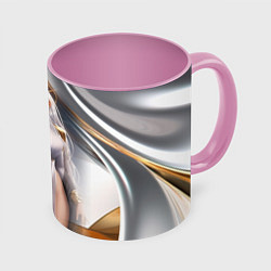 Кружка цветная Аниме девушка с аппетитными формами