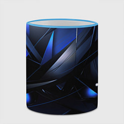 Кружка 3D Blue black background, цвет: 3D-небесно-голубой кант — фото 2