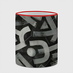 Кружка 3D Шрифтовые узоры, цвет: 3D-красный кант — фото 2