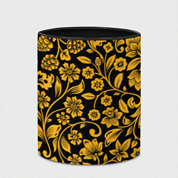 Кружка 3D Золотая хохлома, цвет: 3D-белый + черный — фото 2