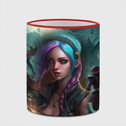 Кружка 3D Jinx art Arcane League of Legends, цвет: 3D-красный кант — фото 2
