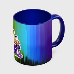 Кружка 3D Компания радужных друзей, цвет: 3D-белый + синий