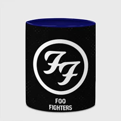 Кружка 3D Foo Fighters glitch на темном фоне, цвет: 3D-белый + синий — фото 2