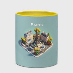 Кружка 3D Paris Isometric, цвет: 3D-белый + желтый — фото 2