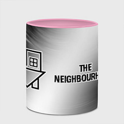 Кружка 3D The Neighbourhood glitch на светлом фоне: надпись, цвет: 3D-белый + розовый — фото 2