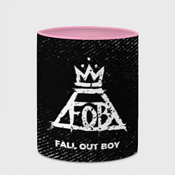 Кружка 3D Fall Out Boy с потертостями на темном фоне, цвет: 3D-белый + розовый — фото 2