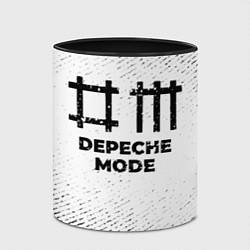 Кружка 3D Depeche Mode с потертостями на светлом фоне, цвет: 3D-белый + черный — фото 2