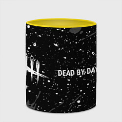 Кружка 3D Dead by Daylight glitch на темном фоне: надпись и, цвет: 3D-белый + желтый — фото 2