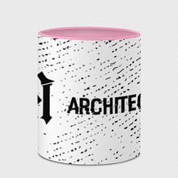 Кружка 3D Architects glitch на светлом фоне: надпись и симво, цвет: 3D-белый + розовый — фото 2