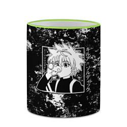 Кружка 3D Киллуа из аниме Hunter x hunter, цвет: 3D-светло-зеленый кант — фото 2