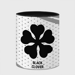 Кружка 3D Black Clover glitch на светлом фоне, цвет: 3D-белый + черный — фото 2