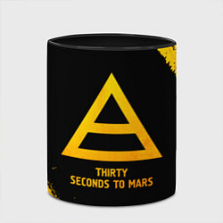 Кружка 3D Thirty Seconds to Mars - gold gradient, цвет: 3D-белый + черный — фото 2