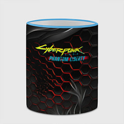 Кружка 3D Cyberpunk 2077 phantom liberty, цвет: 3D-небесно-голубой кант — фото 2