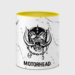Кружка 3D Motorhead glitch на светлом фоне, цвет: 3D-белый + желтый — фото 2