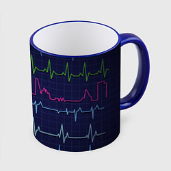 Кружка 3D Color pulse, цвет: 3D-синий кант