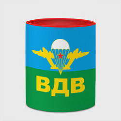 Кружка 3D ВДВ - символика, цвет: 3D-белый + красный — фото 2