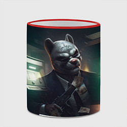 Кружка 3D Payday 2 dog mask, цвет: 3D-красный кант — фото 2