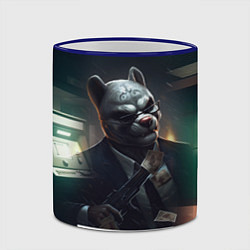 Кружка 3D Payday 2 dog mask, цвет: 3D-синий кант — фото 2