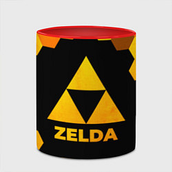 Кружка 3D Zelda - gold gradient, цвет: 3D-белый + красный — фото 2