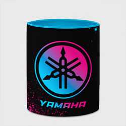 Кружка 3D Yamaha - neon gradient, цвет: 3D-белый + небесно-голубой — фото 2