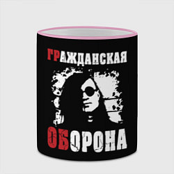 Кружка 3D Гражданская Оборона Е Летов, цвет: 3D-розовый кант — фото 2