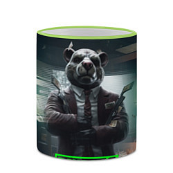 Кружка 3D Payday 3 dog, цвет: 3D-светло-зеленый кант — фото 2