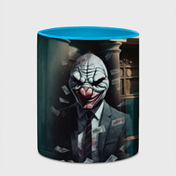 Кружка 3D Payday 3 mask, цвет: 3D-белый + небесно-голубой — фото 2