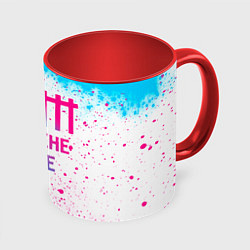 Кружка 3D Depeche Mode neon gradient style, цвет: 3D-белый + красный